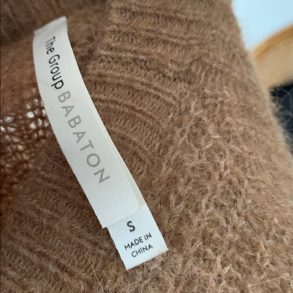 Babaton Oversize Caramel Oatmeal Alpaca Blend Sweater with Belt - Picture 2 of 13